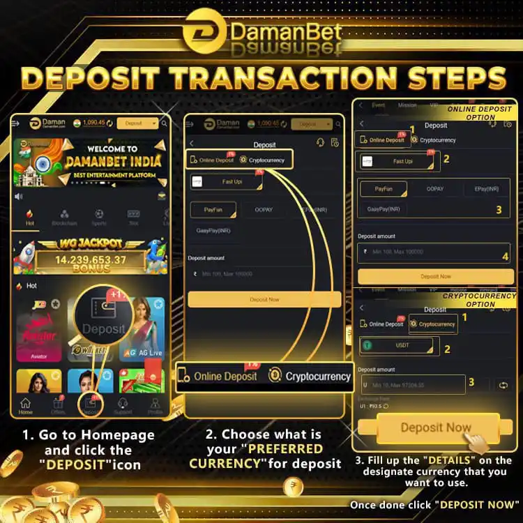 Image from DamanBet Official Channel: ＤＥＰＯＳＩＴ ＴＲＡＮＳＡＣＴＩＯＮ ＳＴＥＰＳ ➿➿  🤑🅳🅴🅿️🅾️🆂🅸🆃 🅼🅰️🅳🅴 🅴🅰️🆂🆈 �...