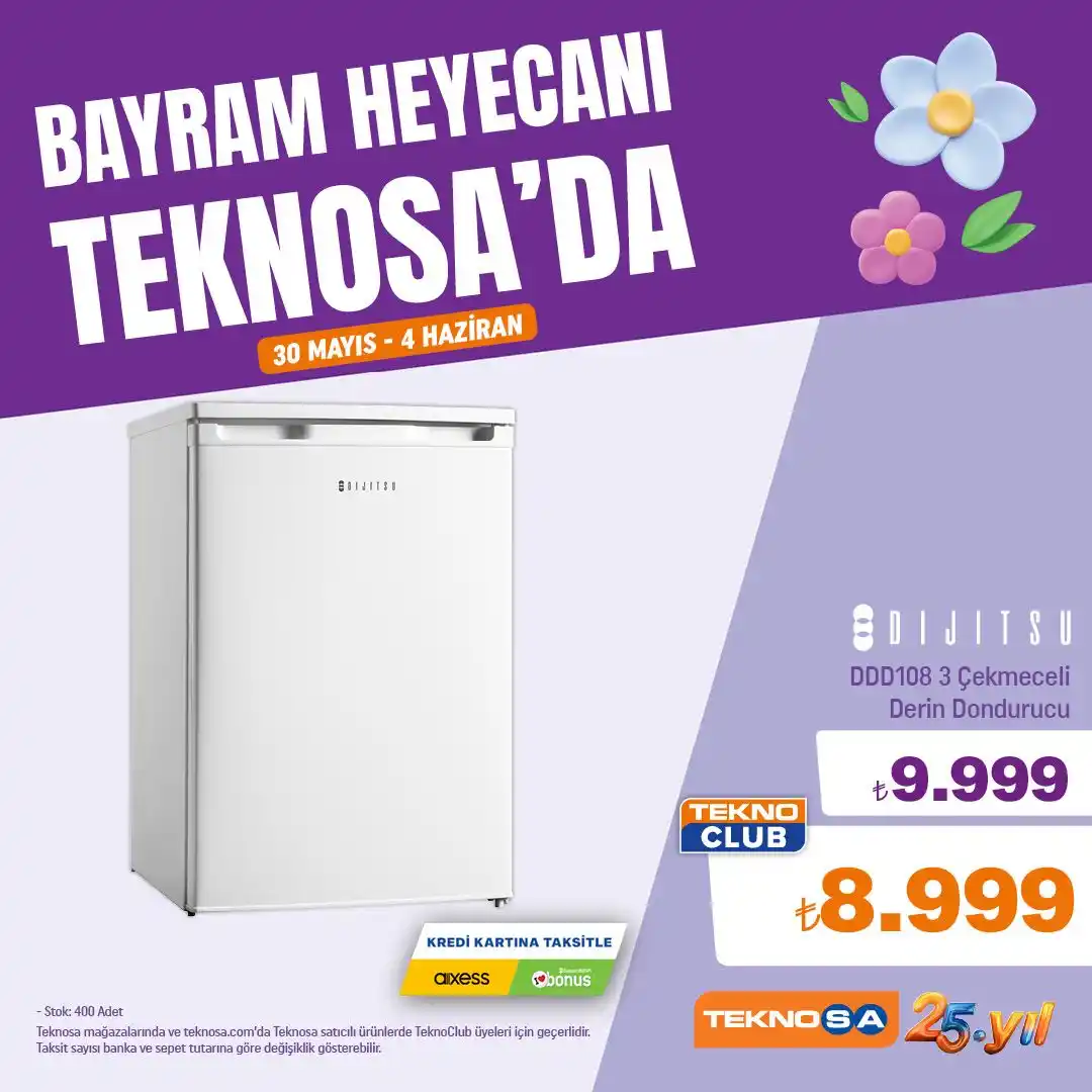 Image from Teknosa: Dijitsu Üç Çekmeceli Derin Dondurucu TeknoClub Üyelerine Özel 8.999 TL...