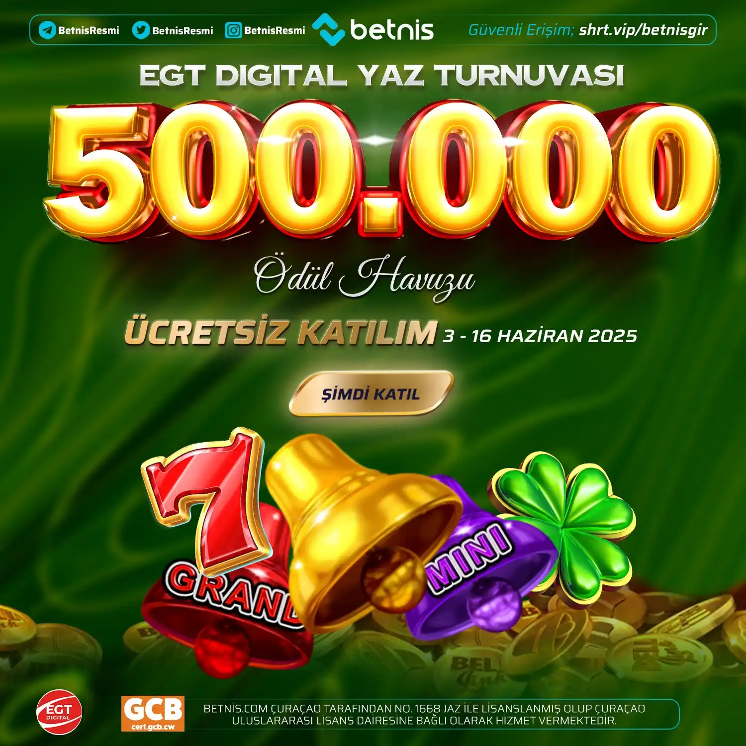 Image from BETNİS: *🎉 EGT Digital Yaz Turnuvası Devam Ediyor! 🔥* 🎰 VIP Bell Link ve B...