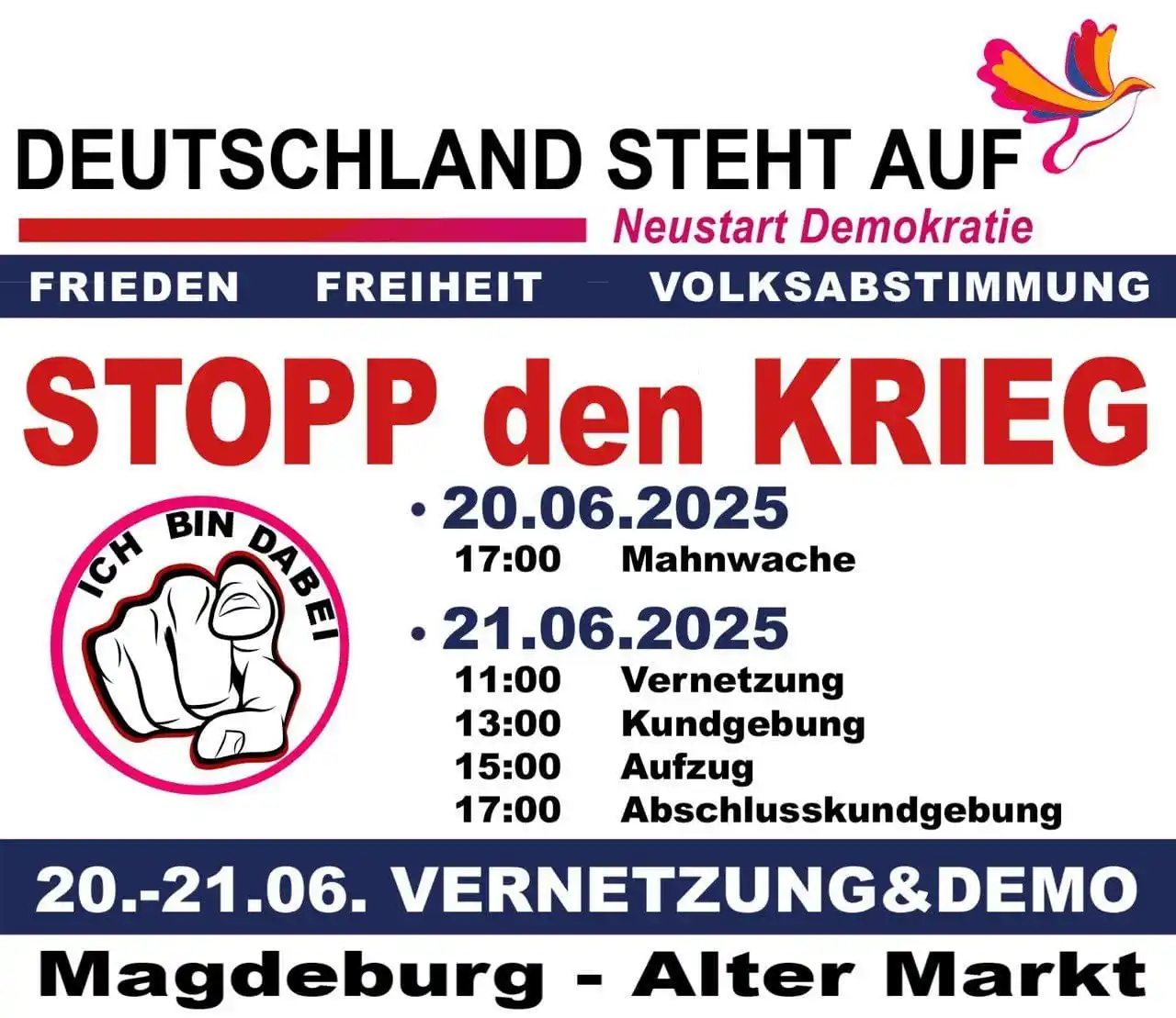 Image from Anti ⬛🟥 KrieGKo: 🙏Für Frieden, Freiheit und Demokratie ❗️Keine Aufrüstung, Kontrolle ...