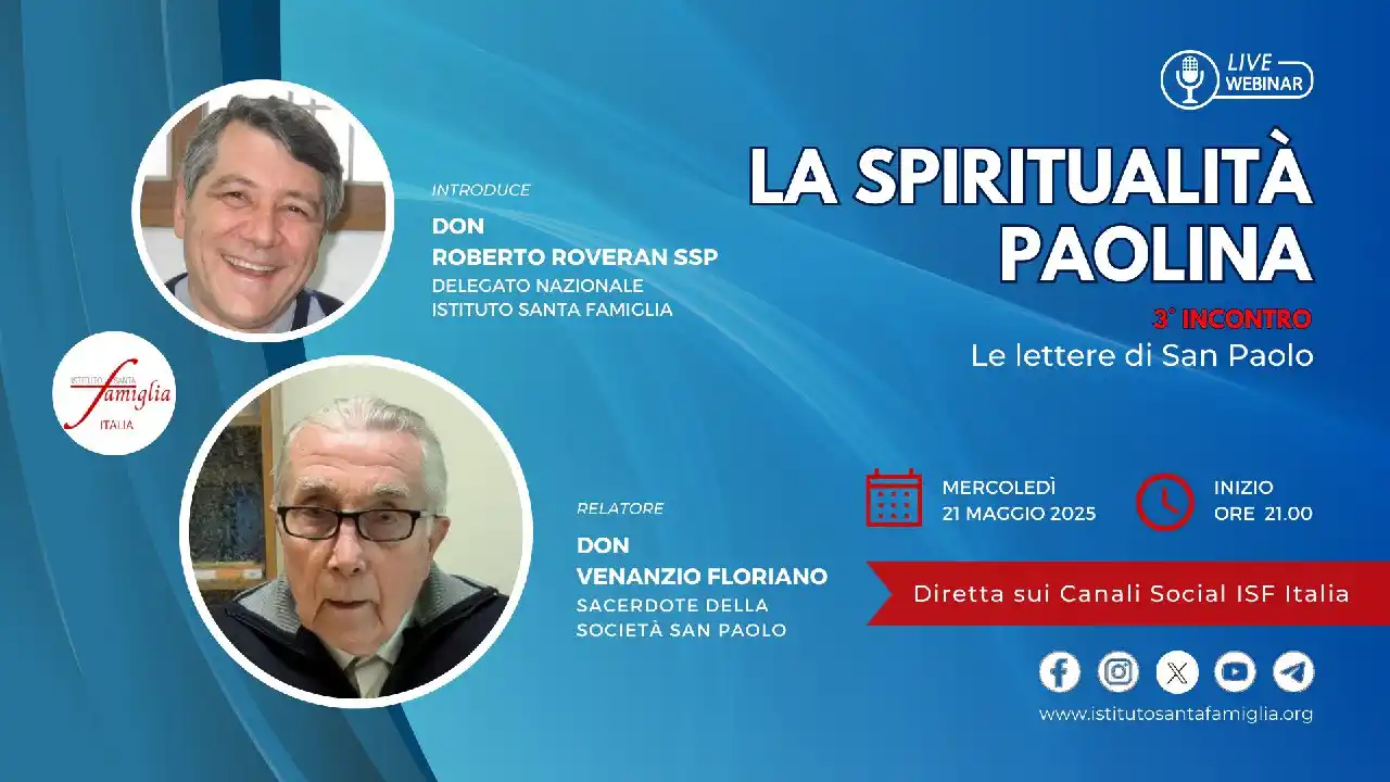 Image from Istituto Santa Famiglia Italia: ✨ L’Istituto Santa Famiglia è lieto di invitarti al webinar “ *La Spir...
