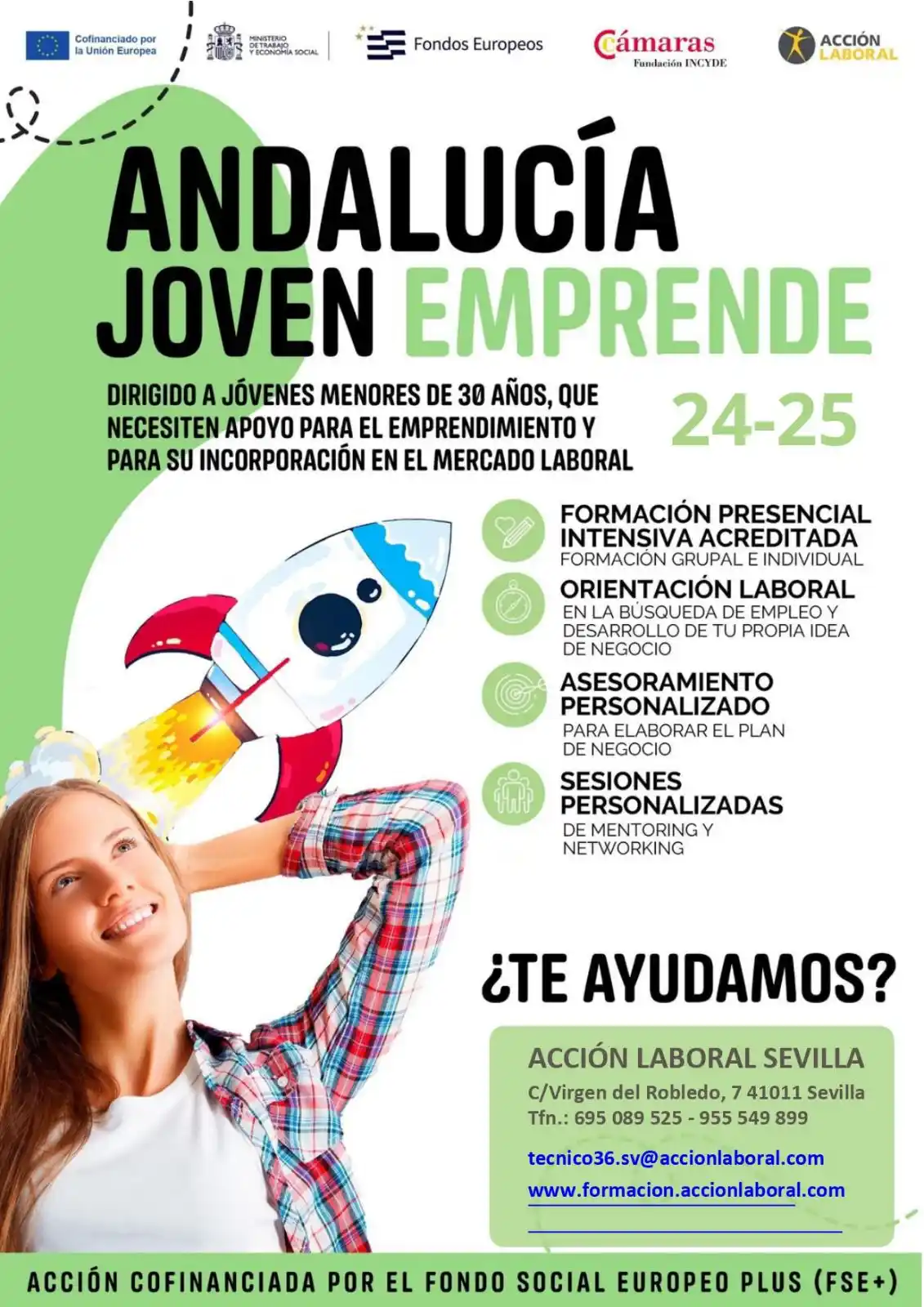 Image from 🔵Distrito Cerro-Amate INFORMA🔵: 📣 ¡Oportunidad para jóvenes menores de 30 años! Si estás en paro y n...