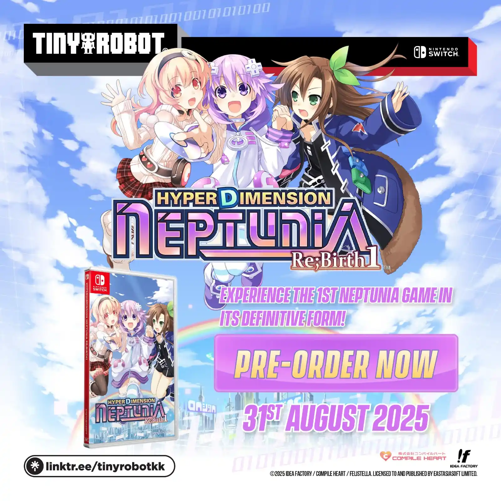 Image from TinyRobot: Pre-Order Hyperdimension Neptunia Re;Birth 1 for Nintendo Switch now a...