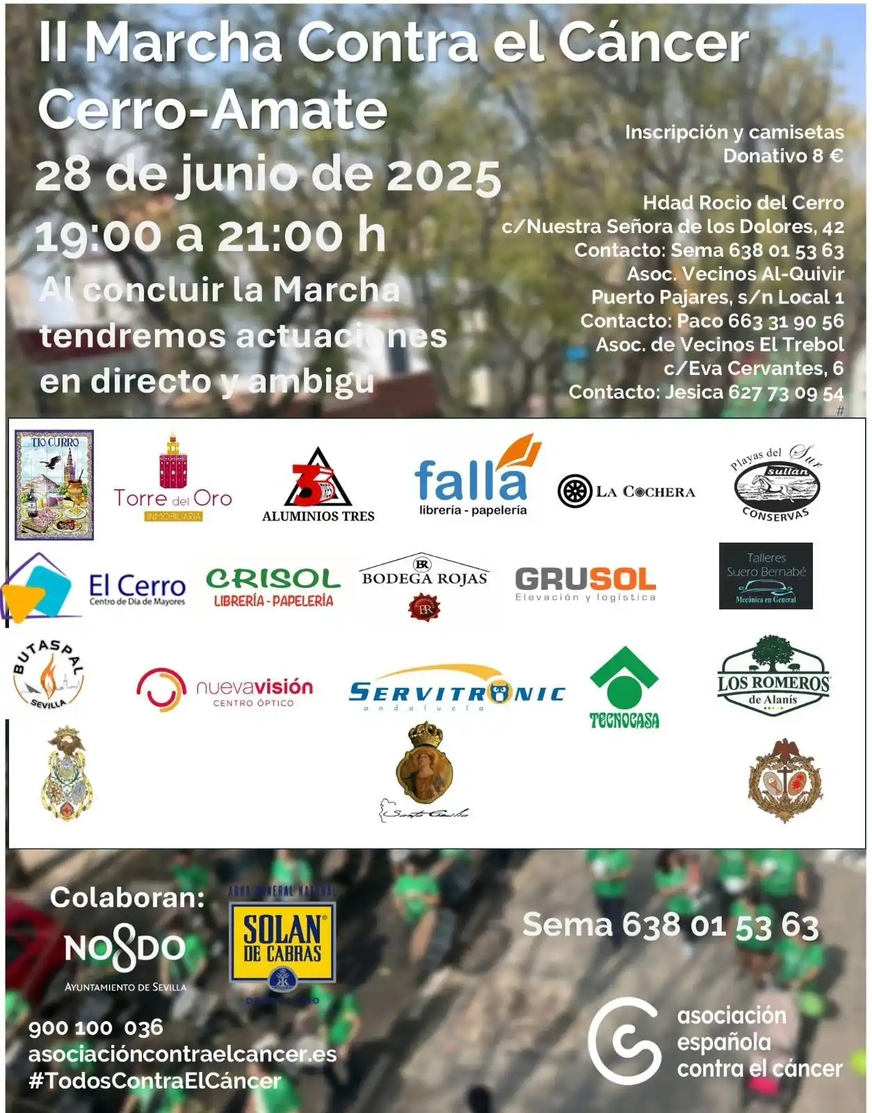 Image from 🔵Distrito Cerro-Amate INFORMA🔵: 💚 *¡ÚNETE A LA II MARCHA CONTRA EL CÁNCER EN CERRO-AMATE!*💚 🗓 28 d...