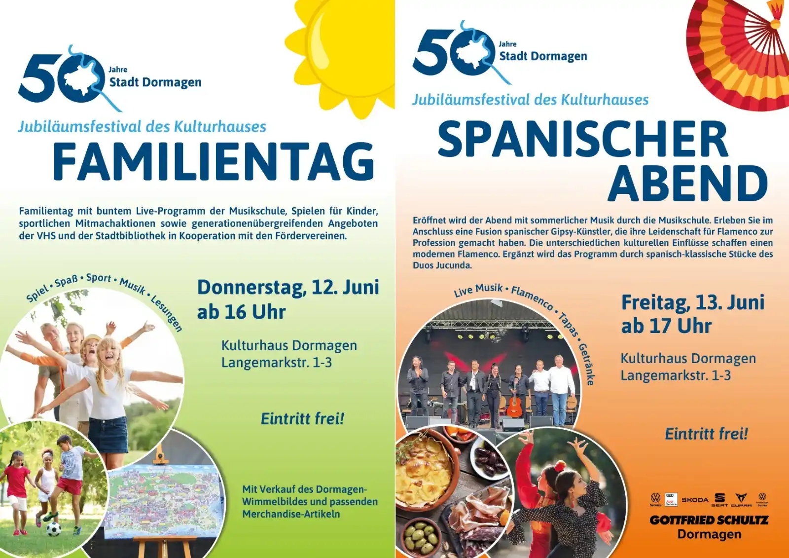 Image from Stadt Dormagen: 🎭 Zum 50-jährigen Jubiläum der Stadt lädt das Kulturhaus am 12. und 1...