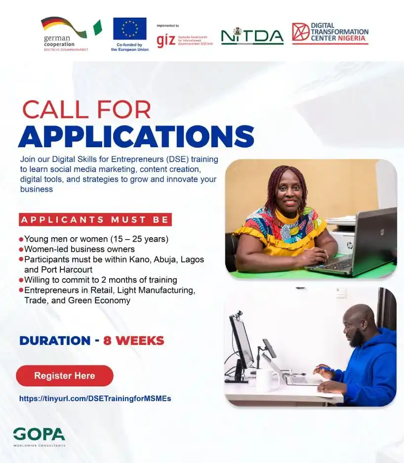 Image from Africa Jobs Gate: Applications for the Digital Skills for Entrepreneurs (DSE) course in ...