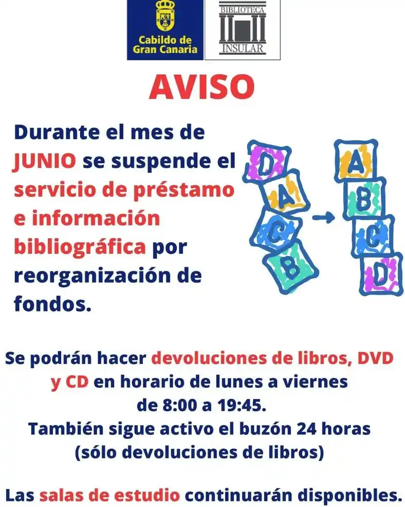 Image from OIAC Información: 📚 ¡Aviso importante! Durante todo el mes de junio, el servicio de pré...