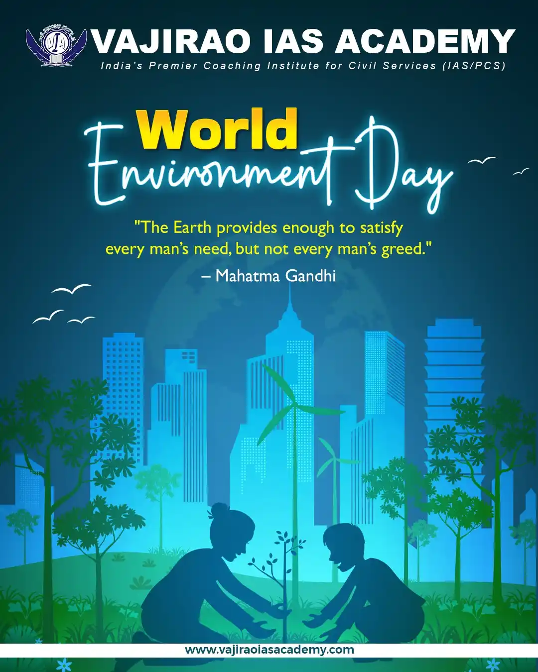 Image from UPSC Current Affairs Updates, Daily Quiz, IAS/UPSC Editorials: 🌍 Celebrating World Environment Day 🌿 At Vajirao IAS Academy, we bel...