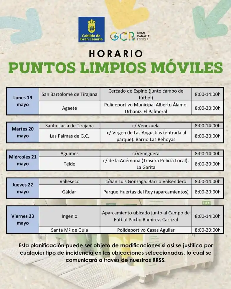 Image from OIAC Información: ♻️ Compartimos los horarios y ubicaciones de los <a class="text-blue-5...