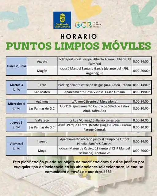 Image from OIAC Información: ♻️ Compartimos los horarios y ubicaciones de los <a class="text-blue-5...