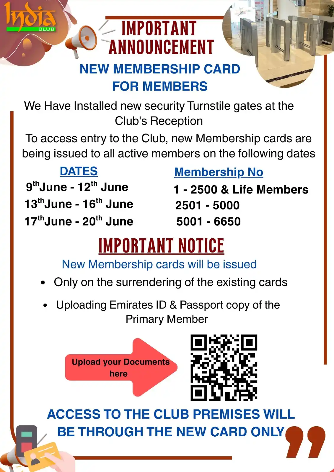 India Club Dubai post