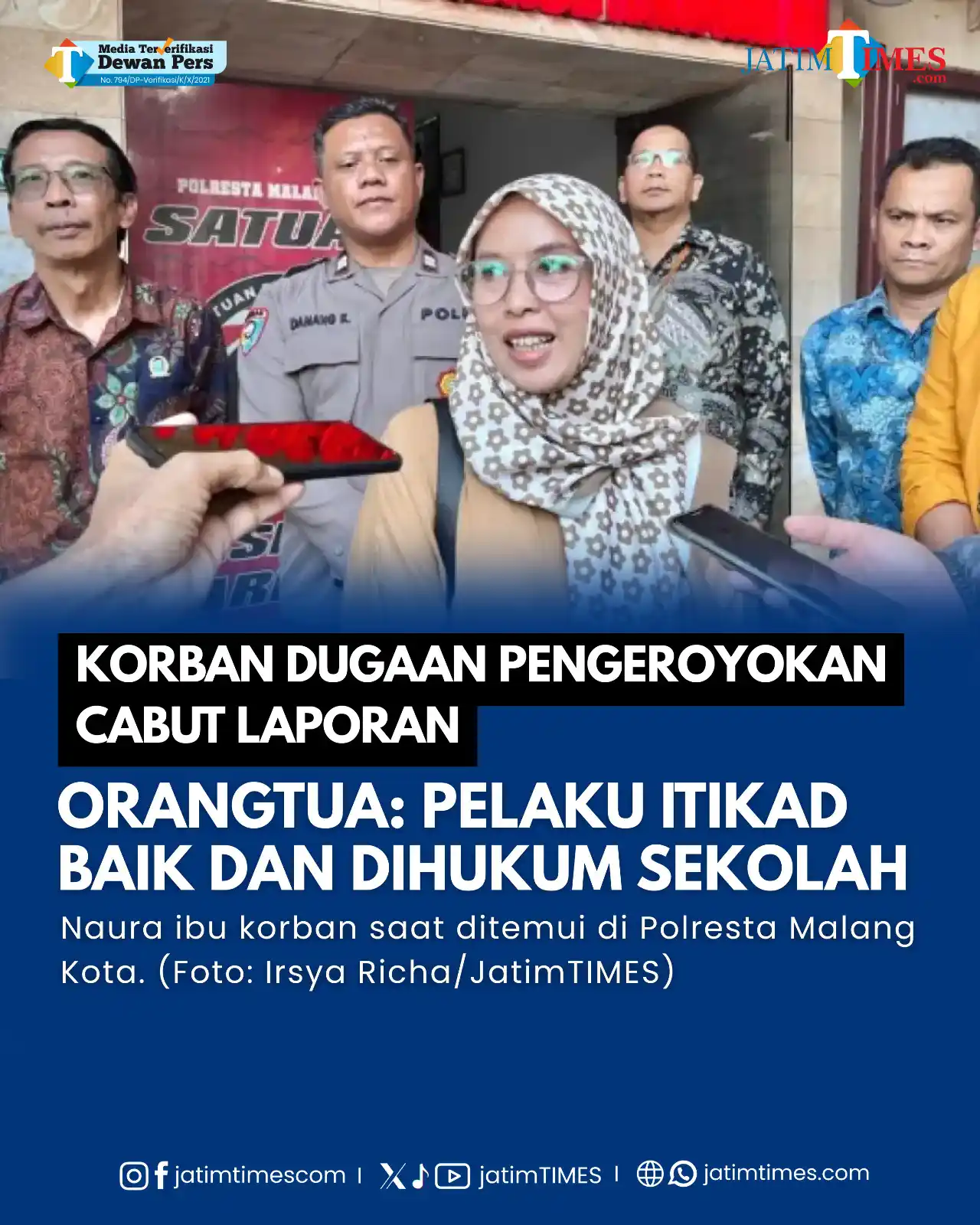 Image from Jatimtimes.com: Kasus dugaan pengeroyokan pelajar SMKN 4 Kota Malang berakhir damai, m...