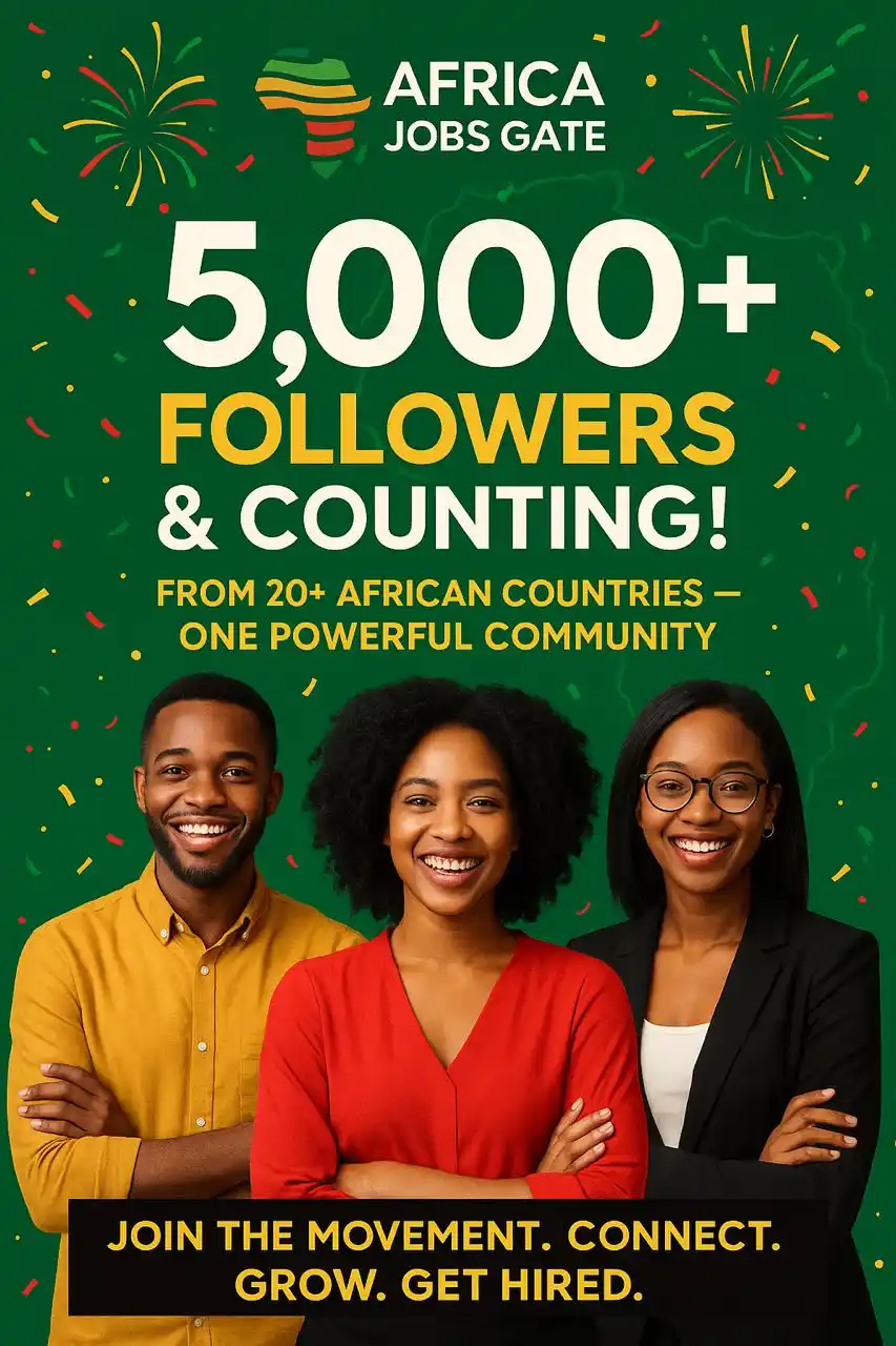 Image from Africa Jobs Gate: 🎉 Our WhatsApp Channel is 5,000+ Strong Across Africa in less than 6 ...
