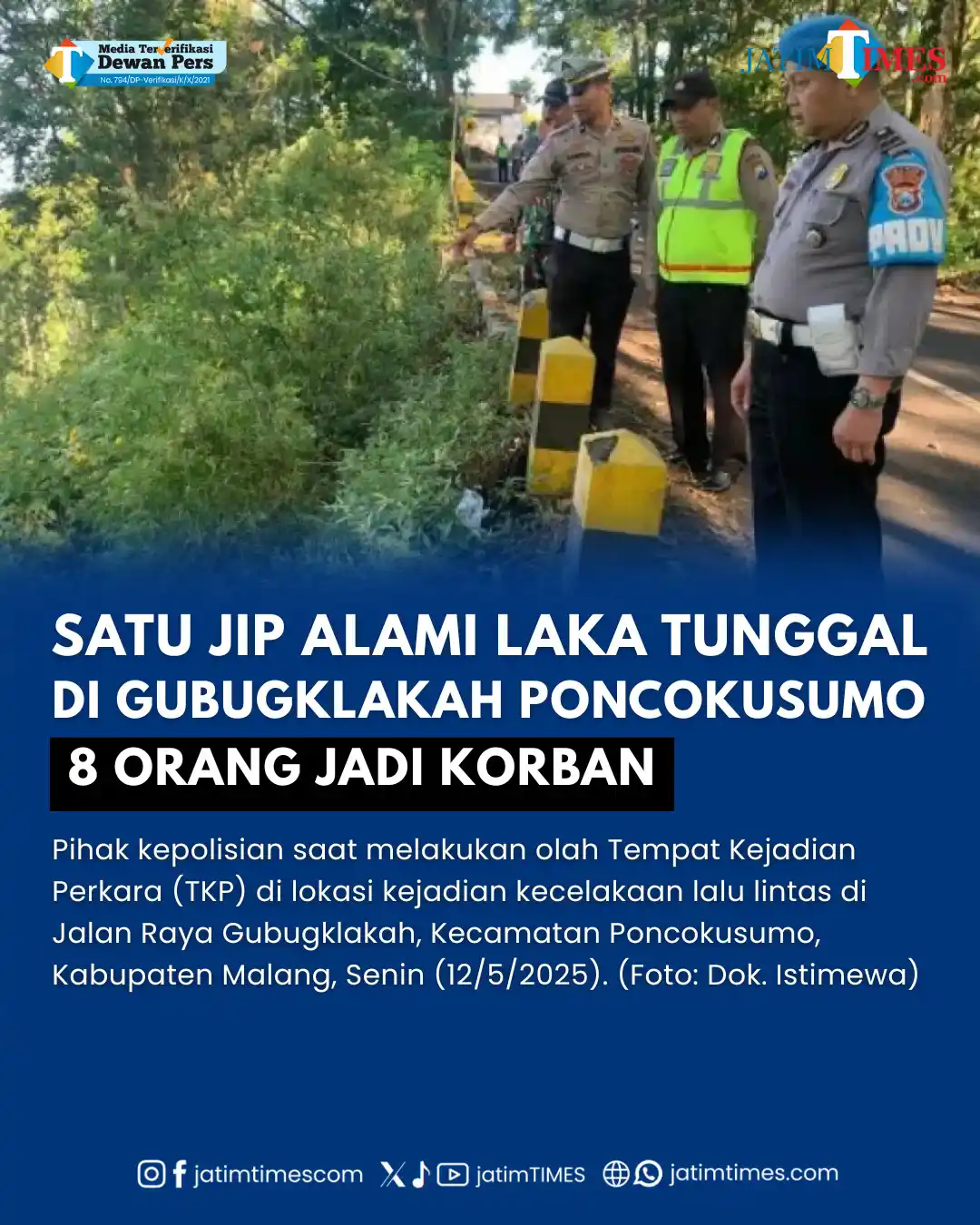 Image from Jatimtimes.com: Peristiwa kecelakaan lalu lintas kembali terjadi di Kabupaten Malang. ...