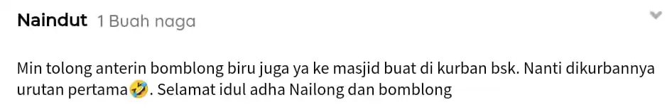 Image from Dino Kuning Nailoong Sticker: 💌 Pesan : Min tolong anterin bomblong biru juga ya ke masjid buat di ...