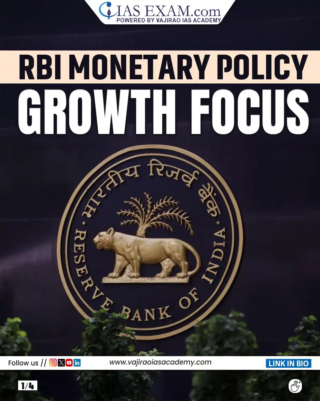 Image from UPSC Current Affairs Updates, Daily Quiz, IAS/UPSC Editorials: 𝗥𝗲𝗮𝗱 𝗺𝗼𝗿𝗲: https://www.iasexam.com/rbi-monetary-policy-growth-...