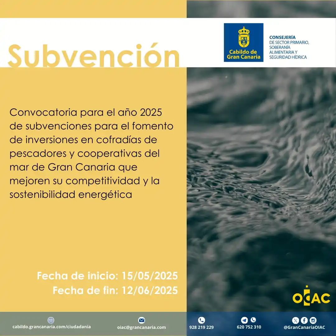 Image from OIAC Información: 👉 Recordar que está abierta la Convocatoria de <a class="text-blue-50...