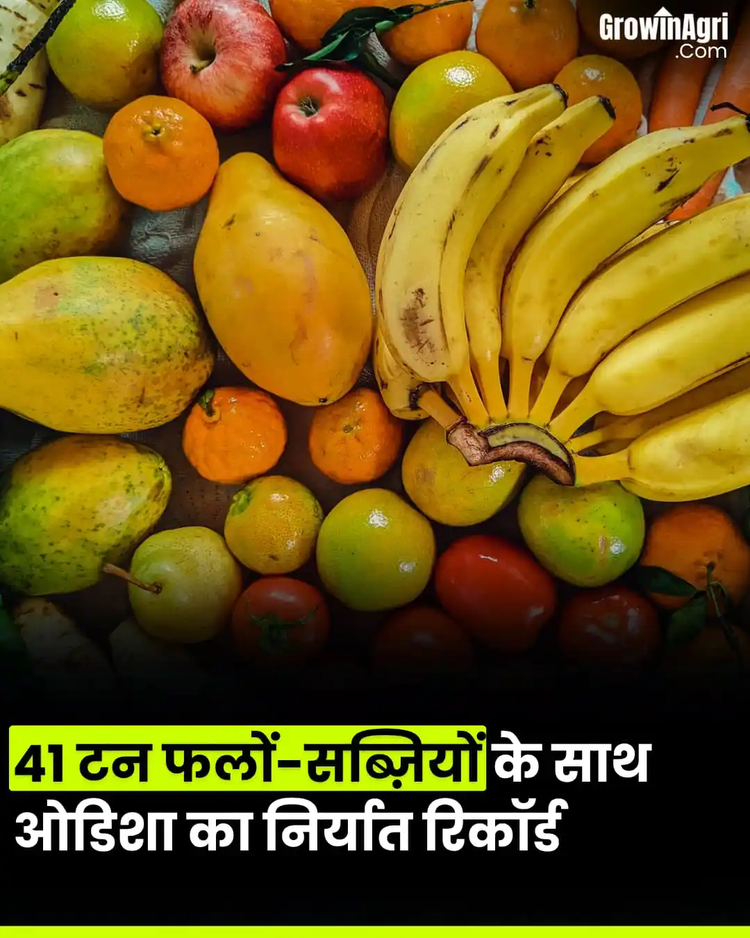Image from GrowinAgri Hindi: वित्त वर्ष 2025-26 के पहले दो महीनों में ओडिशा ने 41.35 टन फल और सब्ज़...