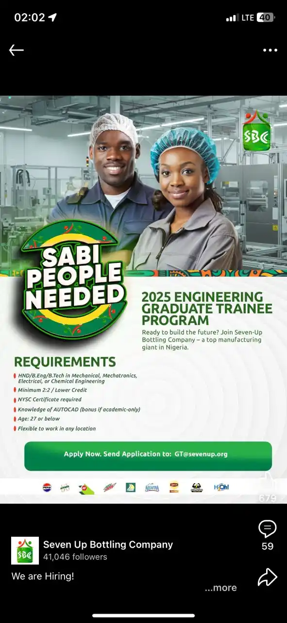 Image from Africa Jobs Gate: We are Hiring! GRADUATE TRAINEE – ENGINEERING Kickstart your caree...