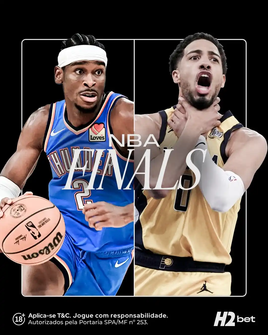 Image from H2bet: *AS FINAIS COMEÇARAM!* 🏀 Ontem o Pacers venceu com o brilho do Hali...
