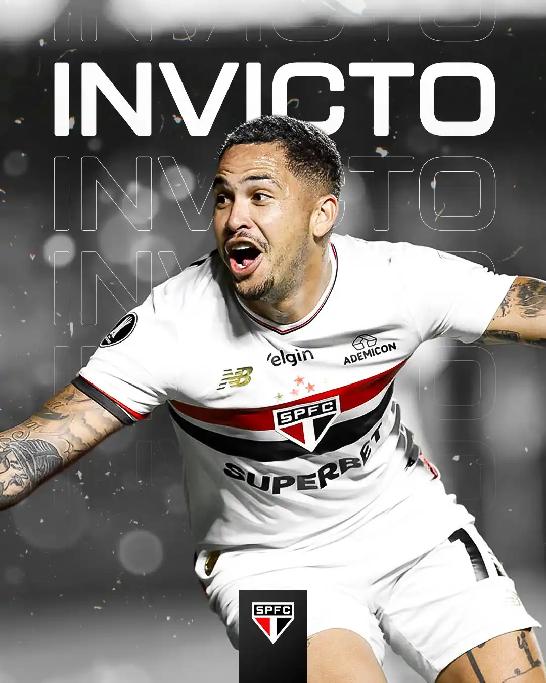Image from TNT Sports | São Paulo: > *BOM DIA, SÓ PRA QUEM TÁ INVICTO NA LIBERTA!🔥🇾🇪* Com as 4️⃣ vitór...