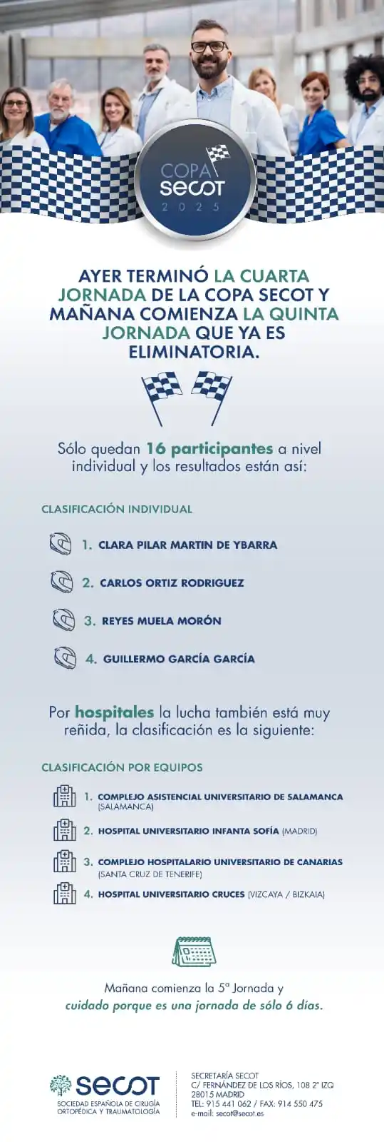 Image from SECOT Oficial: 🏆COPA SECOT 2025🏆 🔊 Hoy comienza la Quinta Jornada de la Copa Secot...