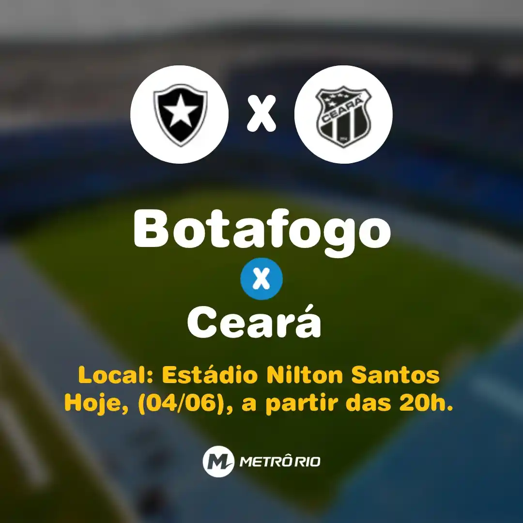 Image from MetrôRio: ⚽ Hoje, às 20h, tem Botafogo x Ceará no Engenhão pelo Campeonato Brasi...