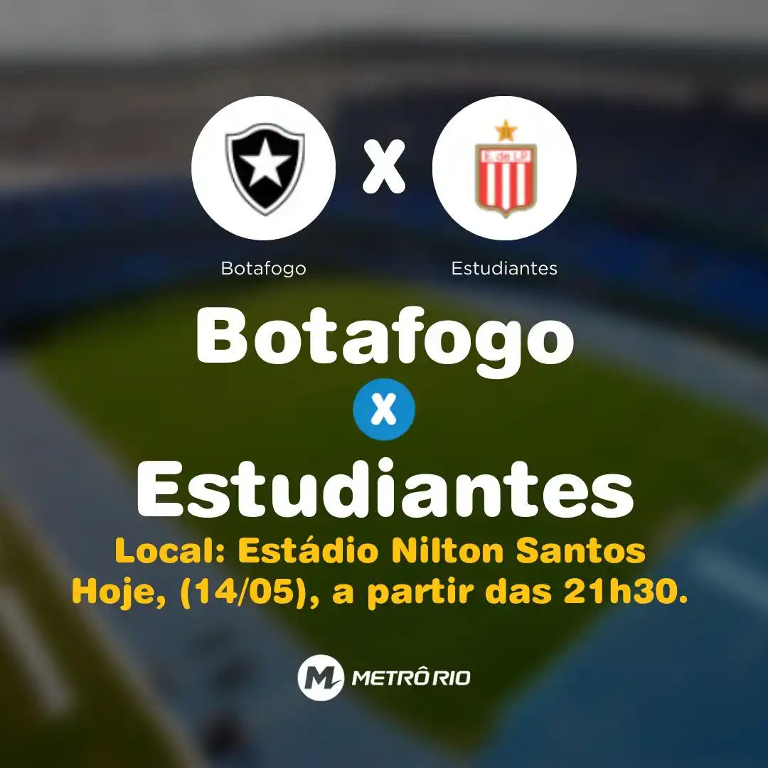 Image from MetrôRio: ⚽ Hoje, às 21h30, tem Botafogo x Estudiantes no Engenhão! ⚽ 🔁 Vá e vo...
