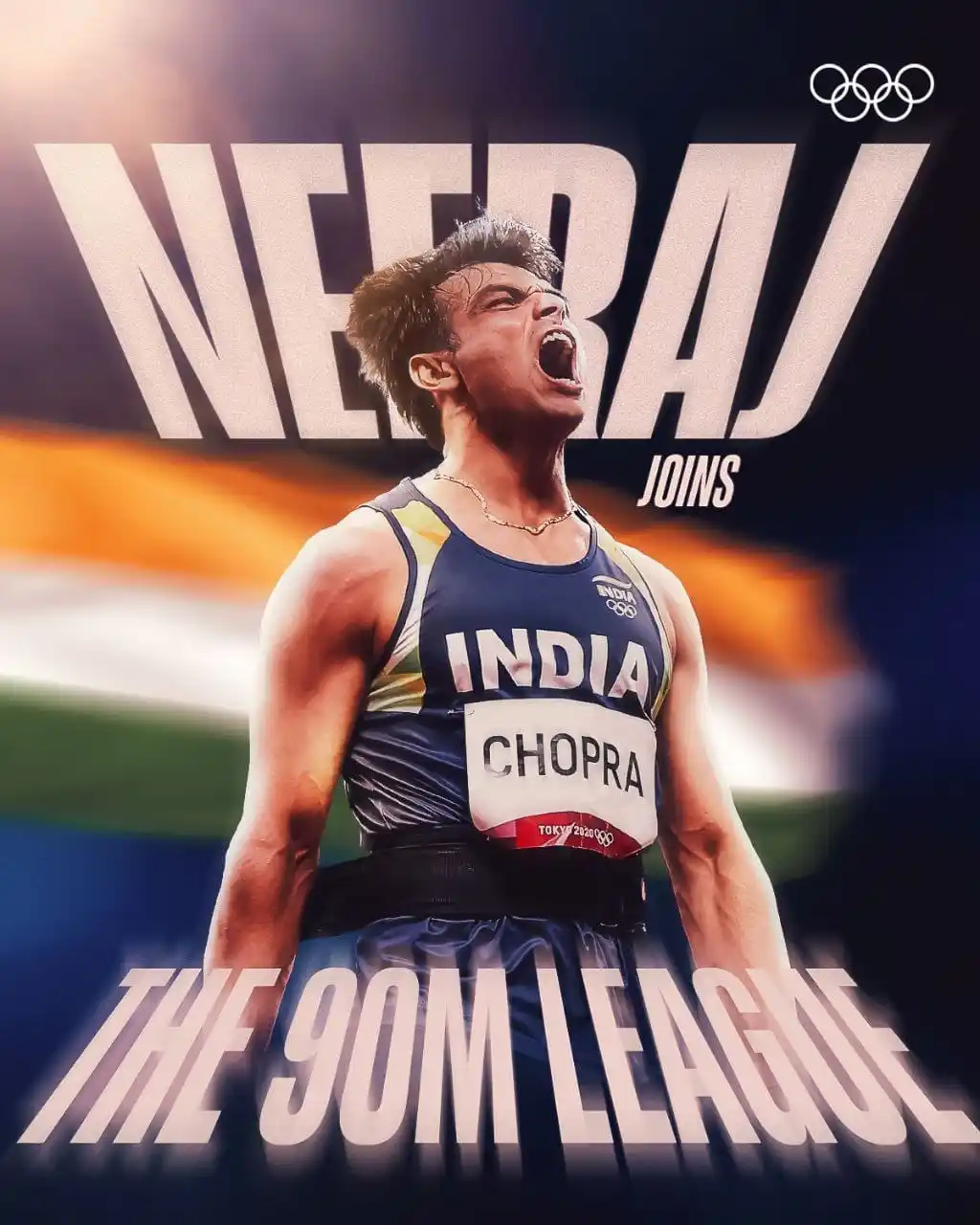Image from Study Material (स्पर्धा परीक्षा): *Neeraj Chopra creates History! 🇮🇳* He breaches the 90m mark at the...