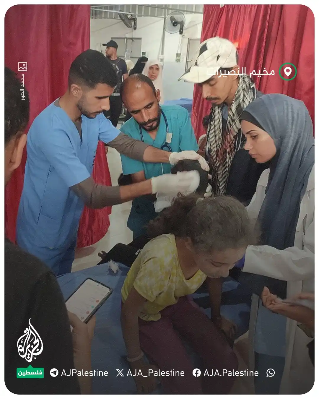 Image from غزة فلسطین الآن 🇵🇸 Gaza Palestine Now الجزيرة اخبار الجزیرۃ Updates, Islamic Arabic Urdu & English: 💔وسطی غـ۔۔ـزہ کی پٹی میں النصیر_ات کیمپ میں السوارہ کے علاقے میں ایک ...