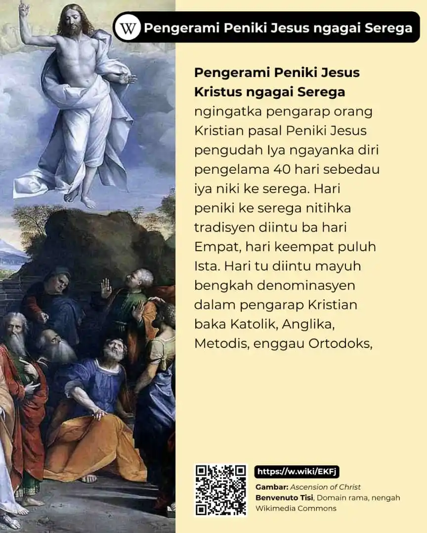 Image from Wikimedia Malaysia - Kumpulan Komuniti Pengguna: Selamat ngintu Hari Pengerami Peniki Jesus Kristus ngagai Serega ngaga...