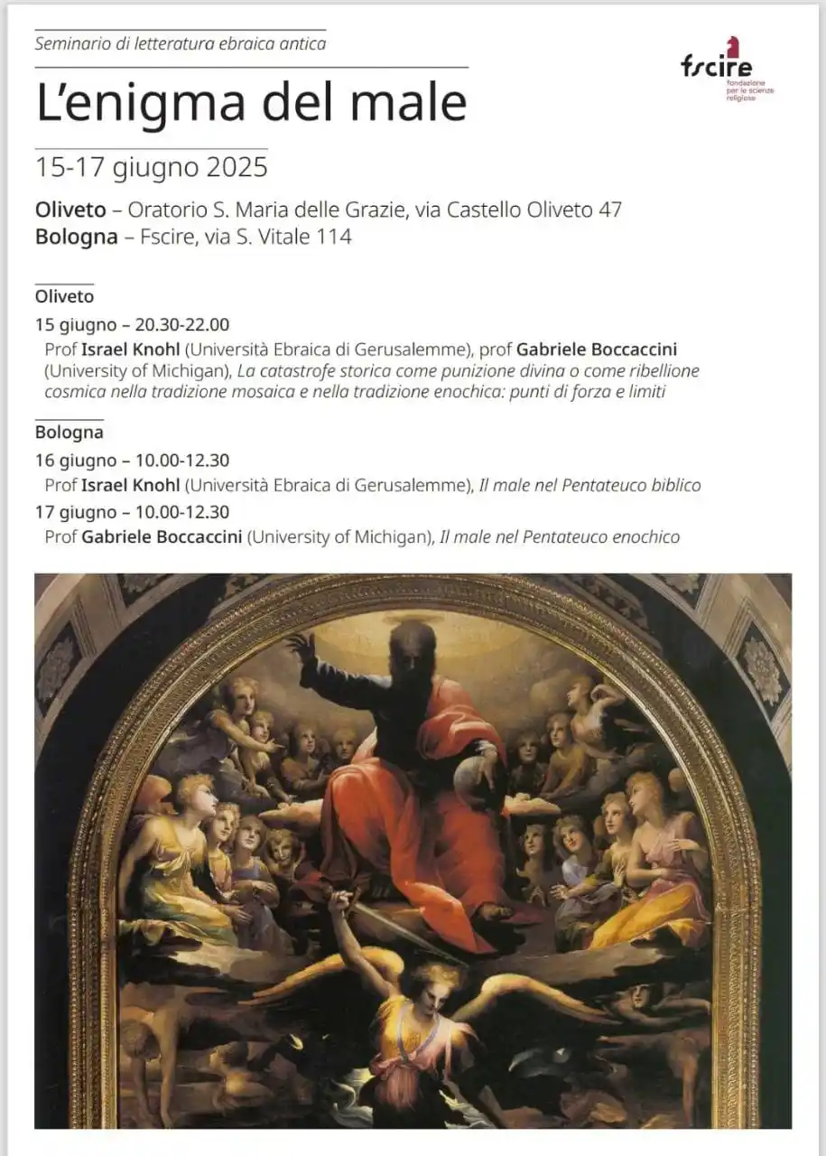 Image from Zona Pastorale Valsamoggia: 📌 SEMINARIO DI LETTERATURA EBRAICA ANTICA 📌 Da domenica 15 a marte...