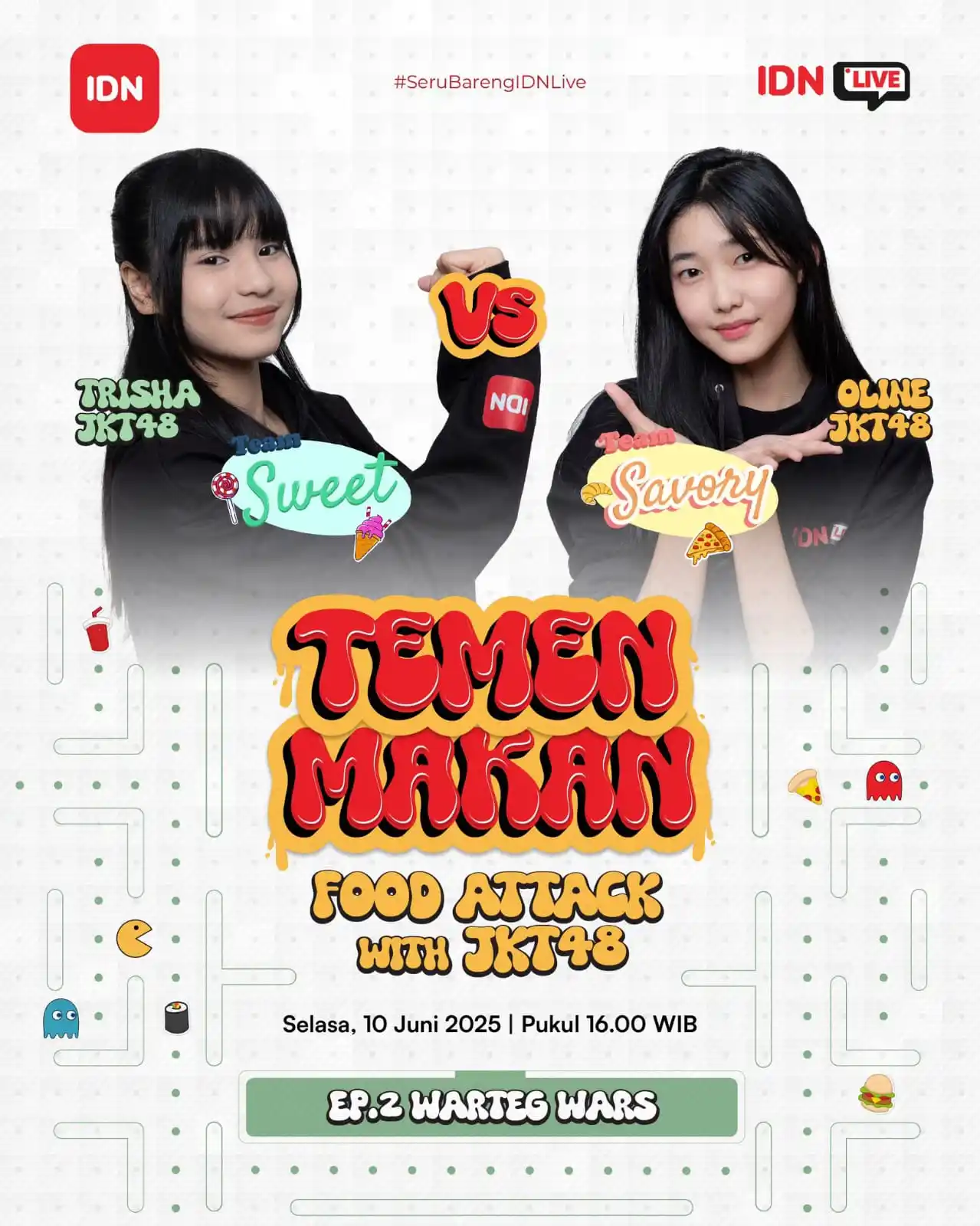Image from Era Baru FJKT48: Tantangan baru @JTrisha_JKT48 dari TEAM SWEET vs @M_OlineJKT48 dari TE...