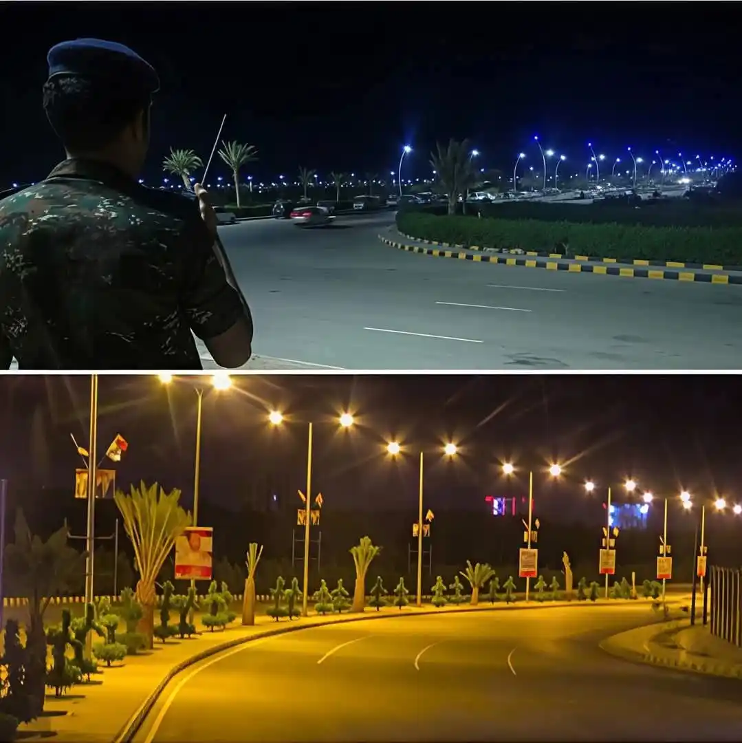 Image from من مأرب  MARIB FROM: يكتب احمد سالم :  مأرب الليله 🥰🥳  أجواء جميله جداً مع قدوم عيد الأضح...