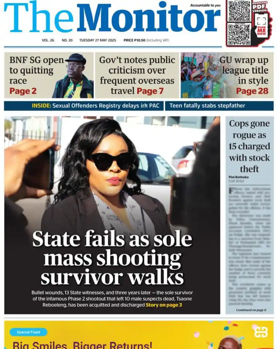 Image from The Hotwire Family of Brands : *THE MONITOR* *LEAD STORY/S* BNF SG open to quitting race Gov't not...
