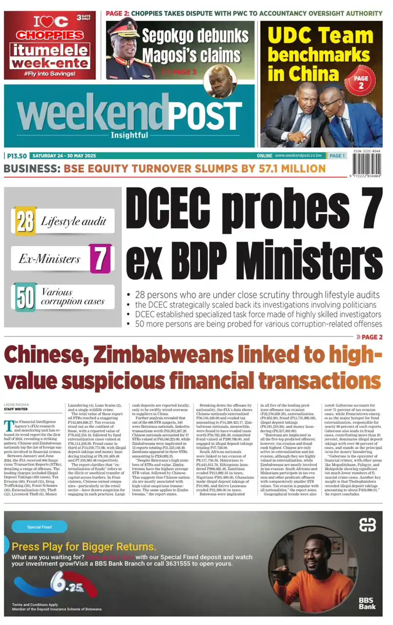 Image from The Hotwire Family of Brands : *THE WEEKEND POST* *LEAD STORY/S* DCEC probes 7 ex BDP Ministers Ch...