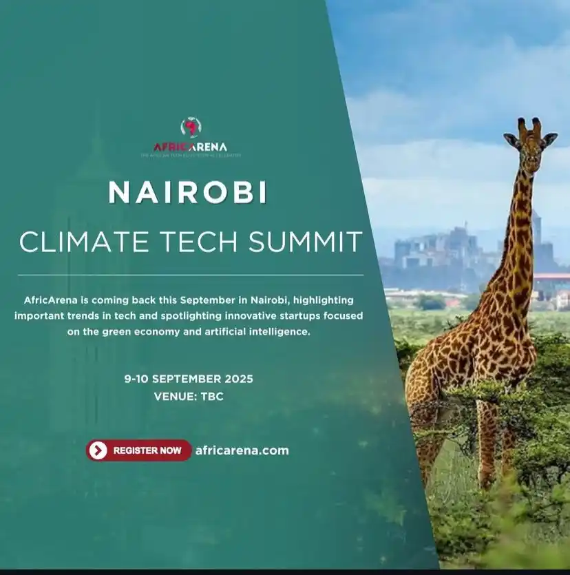 Image from Kenya Tech Events: 🚀 AFRICARENA NAIROBI CLIMATE TECH SUMMIT 2025 🌱 9–10 September | N...