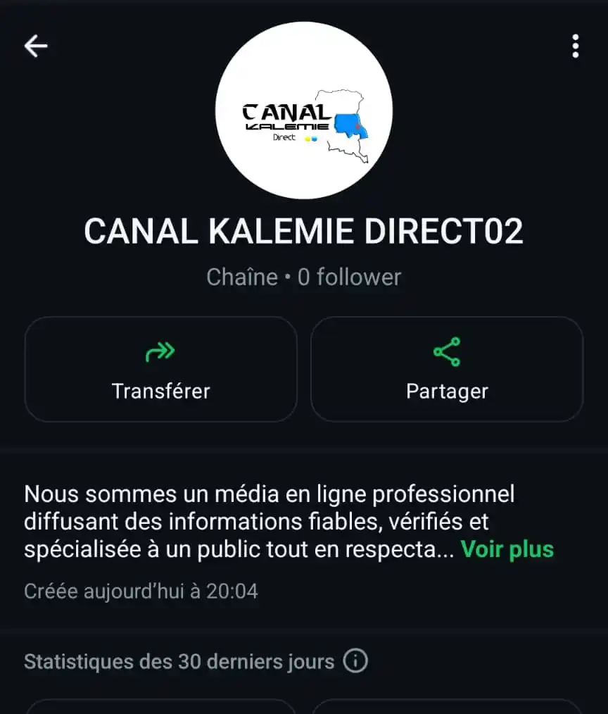 Canal Kalemie Direct post