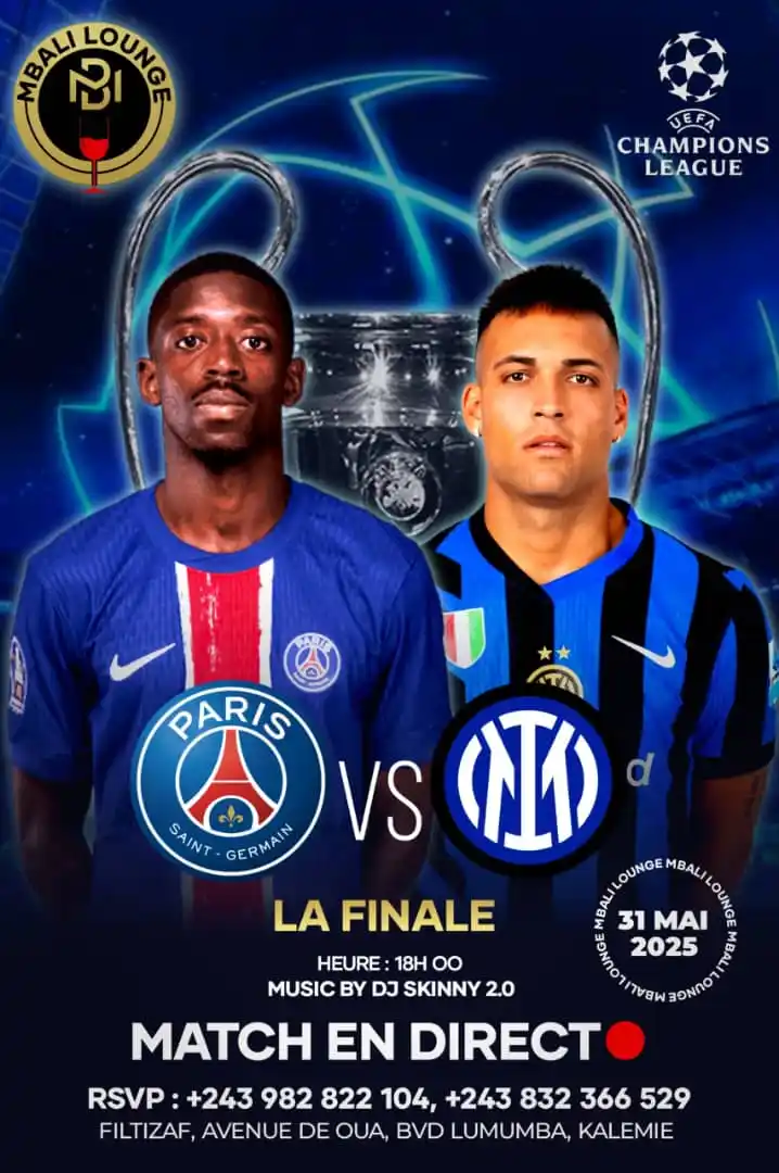 Image from Canal Kalemie Direct: Suivez la finale de la Ligue des champions ce samedi 31 mai 2025 à MBA...