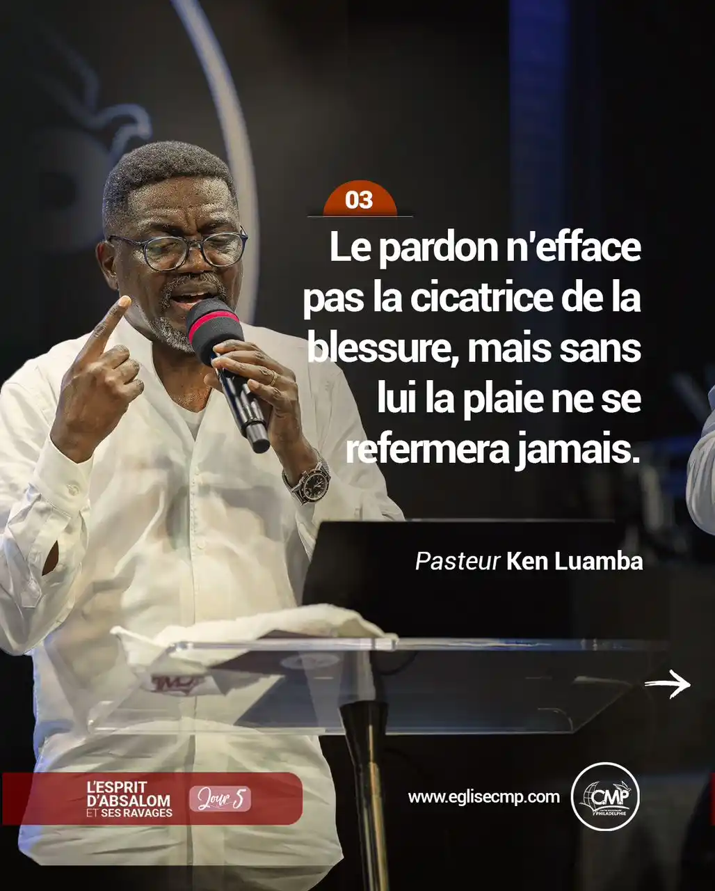 Image from Centre Missionnaire Philadelphie: Le pardon ne minimise pas la blessure… mais il t’évite de vivre captif...