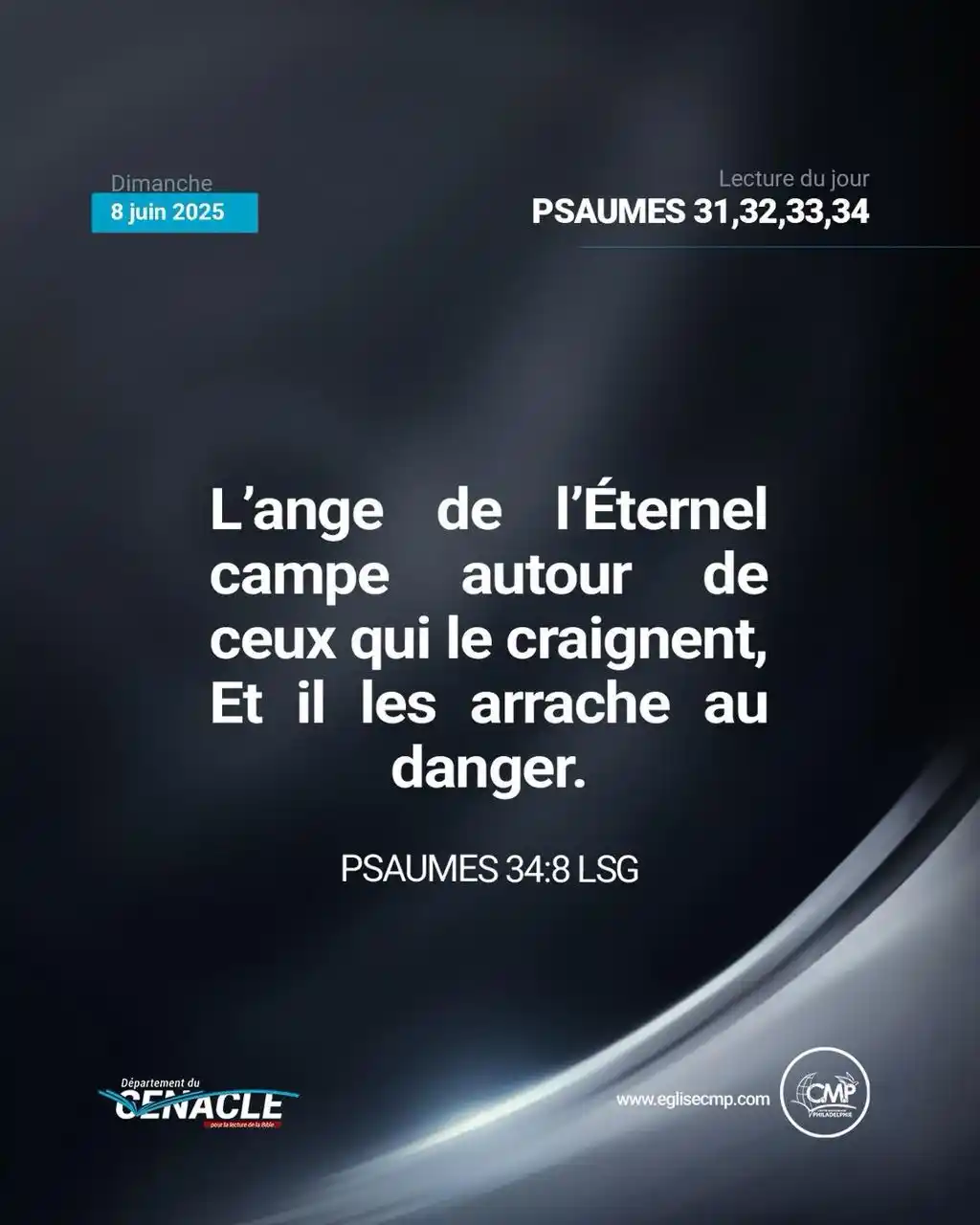Image from Centre Missionnaire Philadelphie: 🄻🄴🄲🅃🅄🅁🄴 🄳🅄 🄹🄾🅄🅁 Dimanche 08 juin 2025 Psaumes 31,32,33,34...