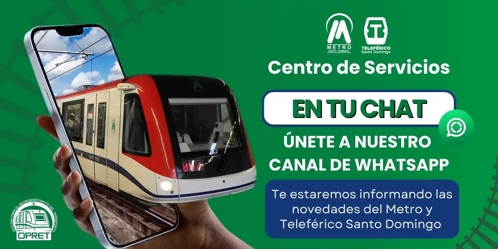 Image from Metro de Santo Domingo: *¡Síguenos en nuestro Canal de WhatsApp!* Queremos mantenerte informad...