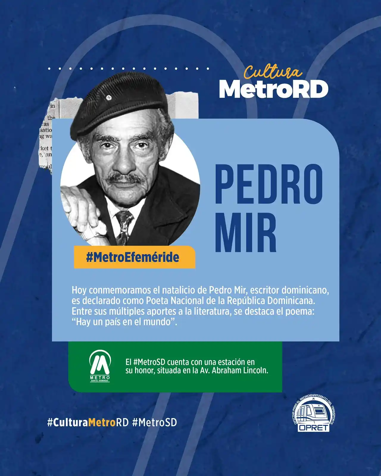 Image from Metro de Santo Domingo: Un día como hoy nació Pedro Mir, gran escritor dominicano y Poeta Naci...