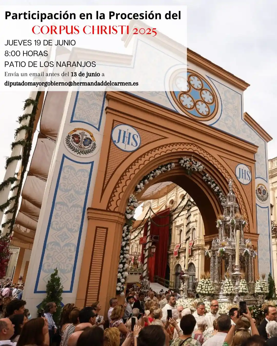 Image from Hermandad del Carmen: *CORPUS CHRISTI* | Nuestra Hermandad asiste corporativamente el próxim...