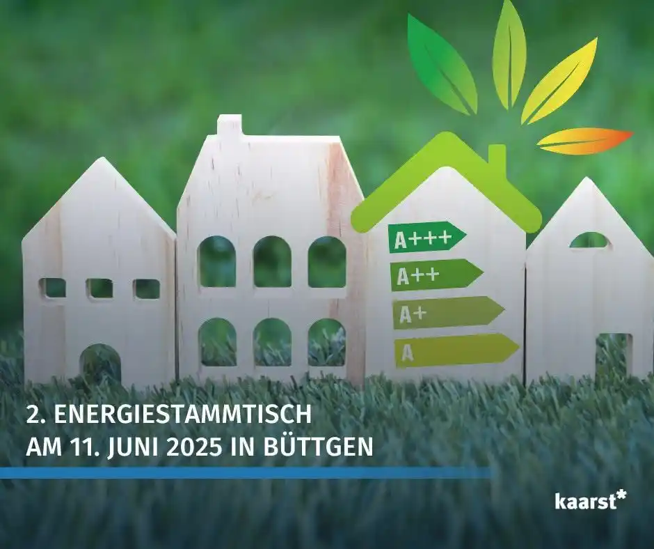 Image from Stadt Kaarst: Energiestammtisch am 11. Juni 2025 in Büttgen 🌞 Am 11. Juni 2025, 19...