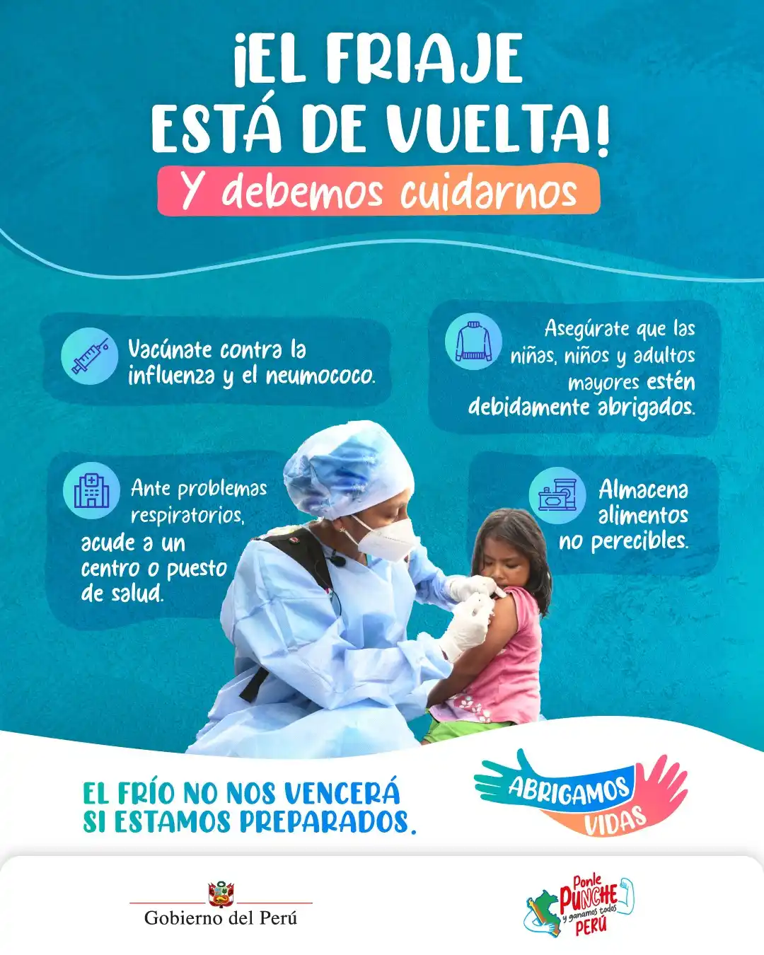 Image from Gobierno del Perú 🇵🇪: ☝🏼 Llegó la temporada de friaje y todos deben cuidarse en sus hogares...