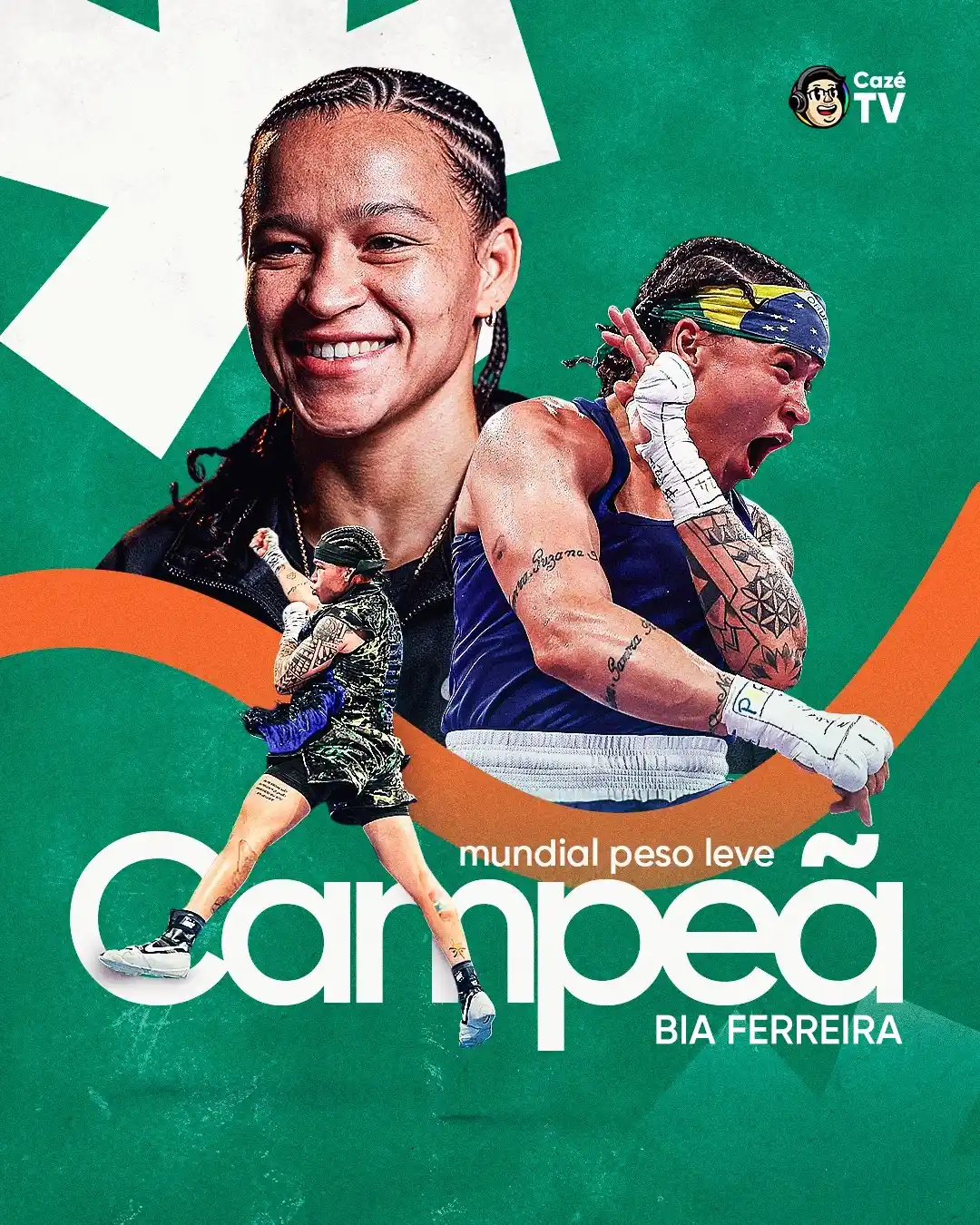 Image from CazéTV: BIA FERREIRA, SENHORAS E SENHORES: CAMPEÃ MUNDIAL DE BOXE!!! 🥊 É O BR...