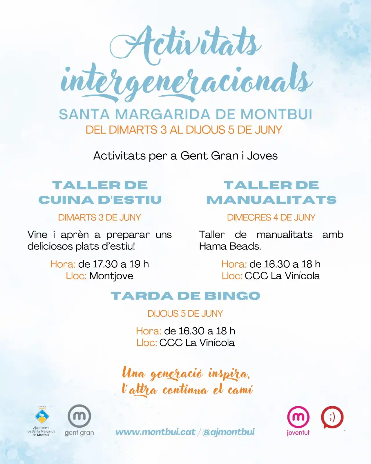 Image from Ajuntament Santa Margarida de Montbui: GENT GRAN - JOVENTUT | Activitats Intergeneracionals, per a Gent Gran ...