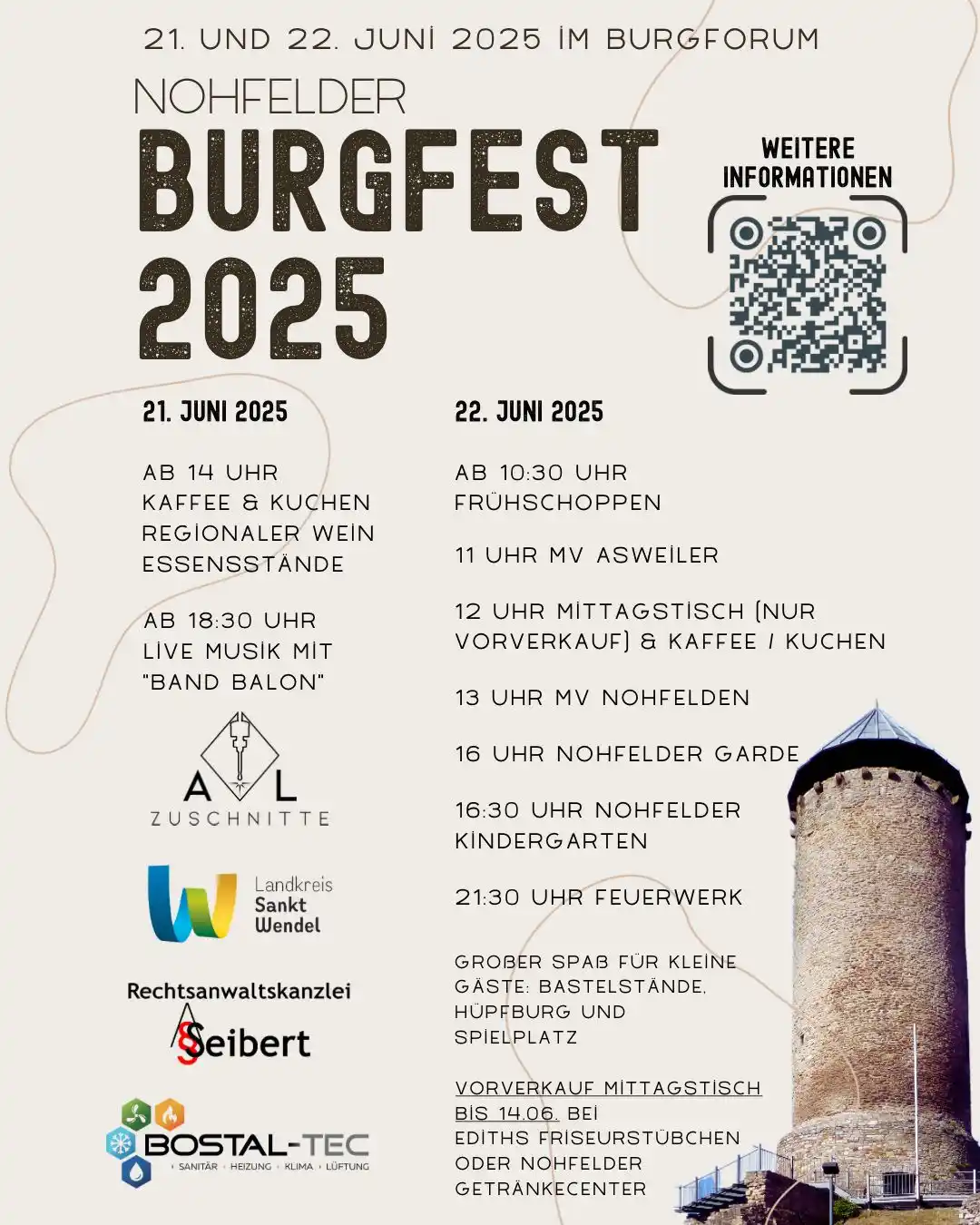 Image from Mein Nohfelden: Anbei noch einmal eine kleine Werbung für unser Burgfest in 3 Wochen! ...