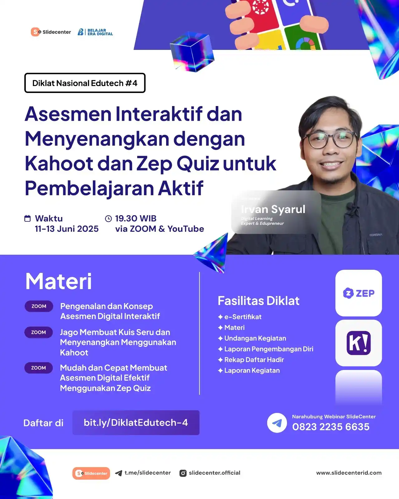 Image from Webinar Series - Media Pembelajaran: 📍 *Dibuka Pendaftaran! Diklat Nasional Edutech <a class="text-blue-50...